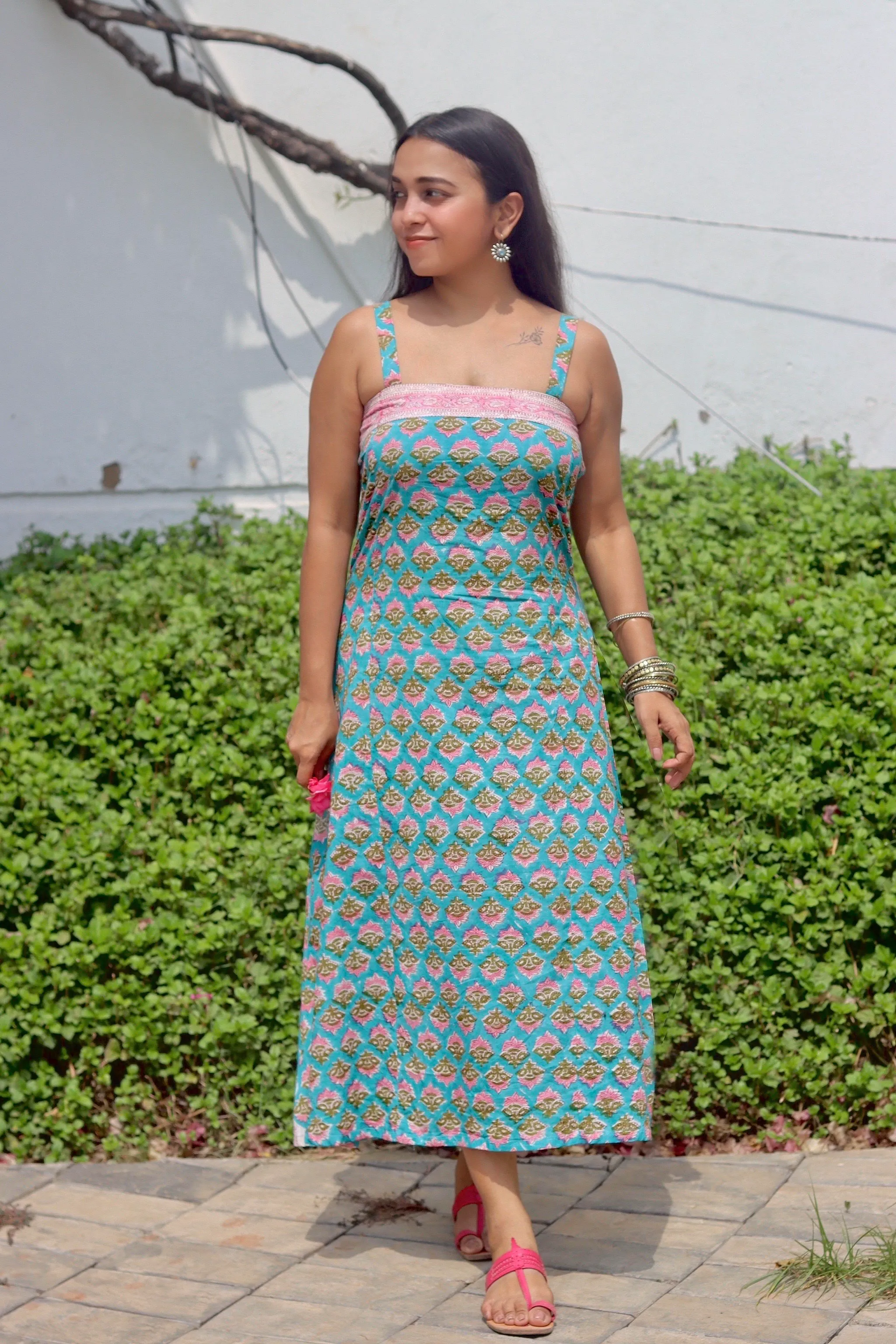 kagha -Cotton A Line Dress